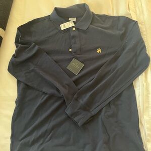 Brooks Brothers Dark Blue Long Sleeve Polo
